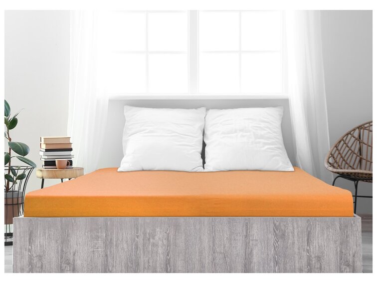 Prostěradlo Jersey česaná bavlna MAKO - Lososová