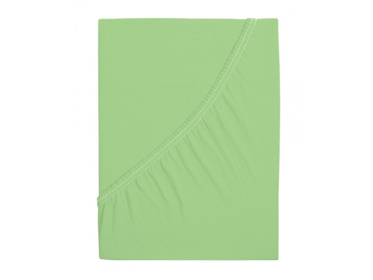 Prostěradlo Jersey česaná bavlna MAKO - Světlá zelená