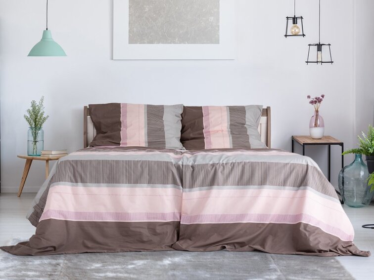 Bavlněný krepový potah na polštářek 40x40 - vzor Pink