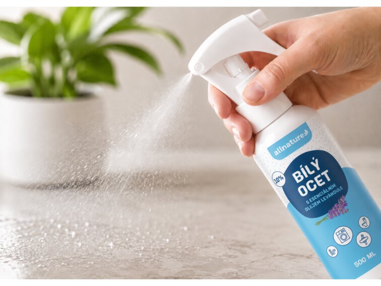 Allnature Bílý ocet 10% s vůní levandule - 500 ml v rozprašovači