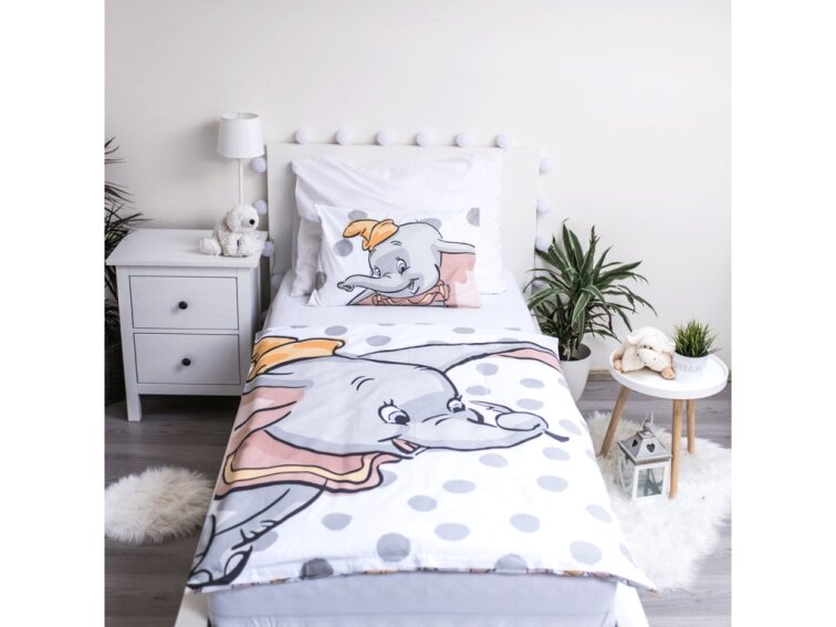 Povlečení Dětské do postýlky 100x135+40x60 - Dumbo Dots