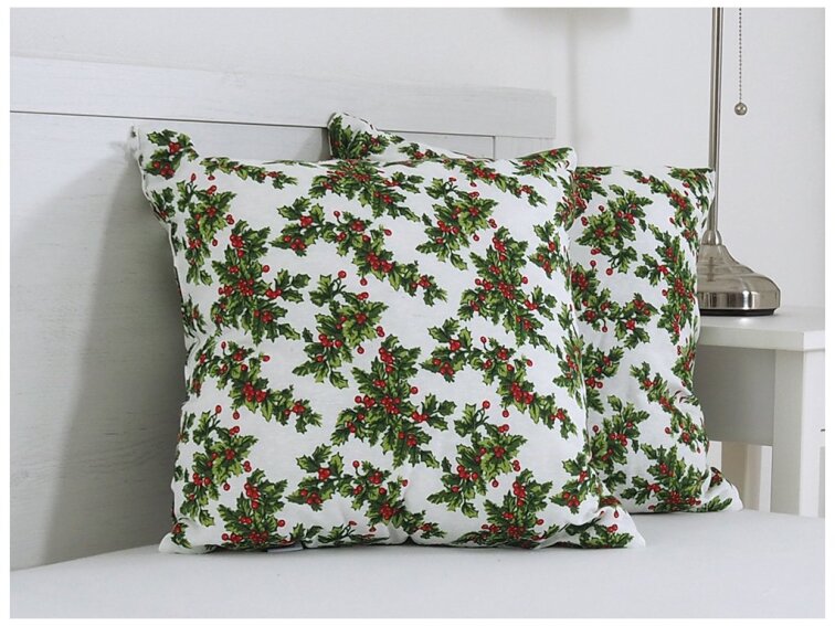 Vánoční dekorační polštářek 45x45 - Vánoční zeleň
