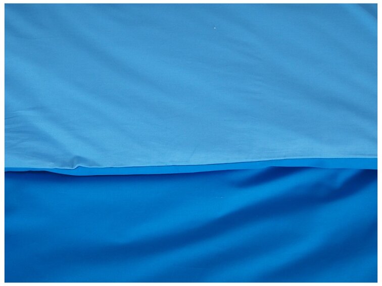 Povlak na visco polštář DOUBLE bavlna popelín 45x75 cm - kobaltová/nebeská