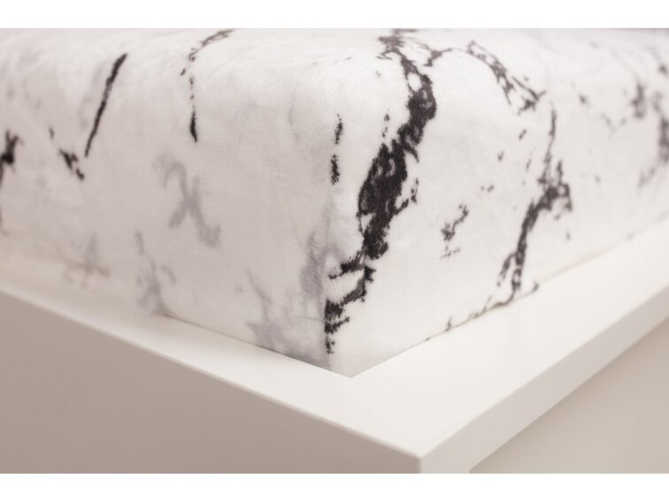 Mikroflanelové prostěradlo EXCLUSIVE 90x200 - Mramor bílý