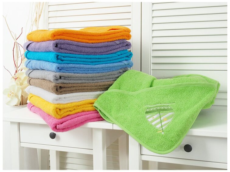 Osuška froté Baby 90x100 - Žlutá s kytkami