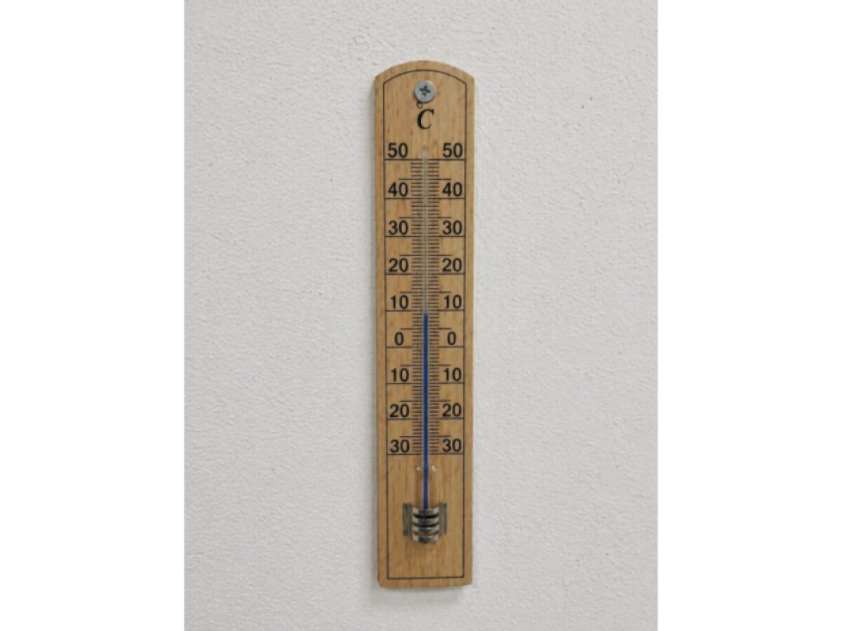 Vnitřní pokojový teploměr, 200 x 36 mm - buk přírodní