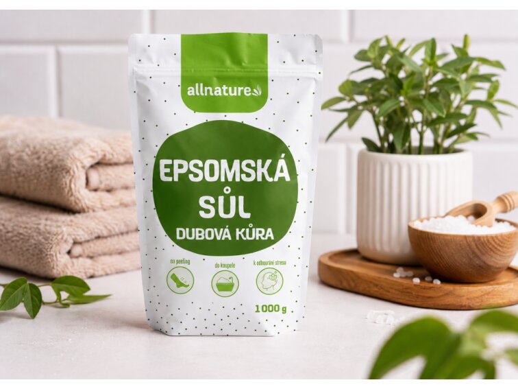 Allnature Epsomská sůl Dubová kůra 1000 g