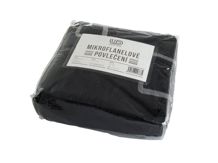 Povlečení MIKROFLANEL 140x200+70x90 - Čtverce černobílé