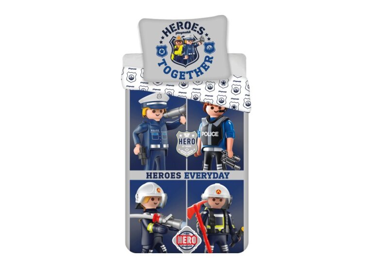 Bavlněné povlečení 140x200 + 70x90 cm - Playmobil