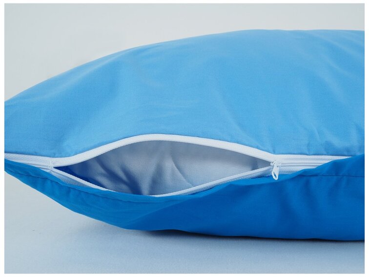 Povlak na visco polštář DOUBLE bavlna popelín 45x75 cm - kobaltová/nebeská