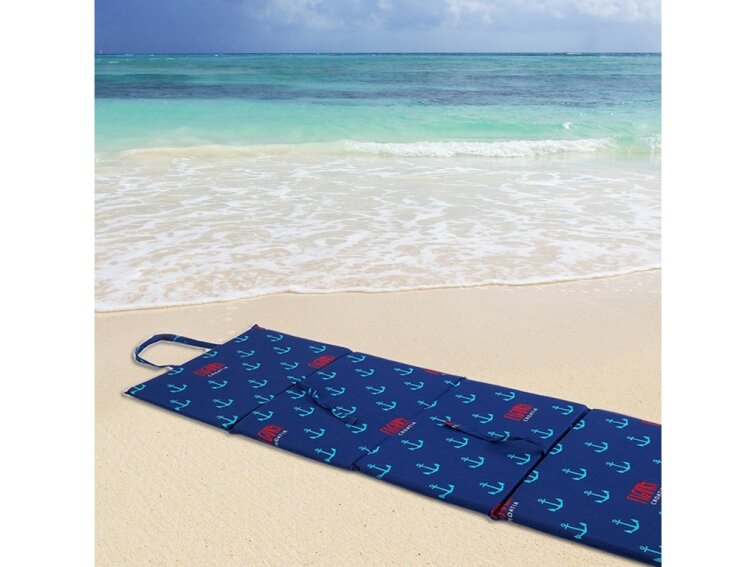 Plážové lehátko - modré kotvičky