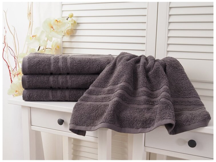 Bavlněná froté osuška 70x140 Classic - Tmavá šedá