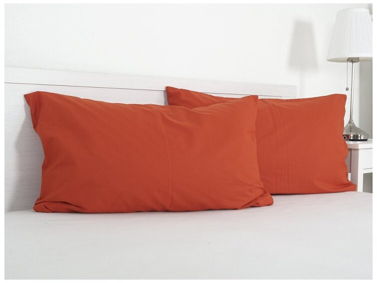 Povlak na visco polštář bavlna popelín 45x75 cm - cihlová