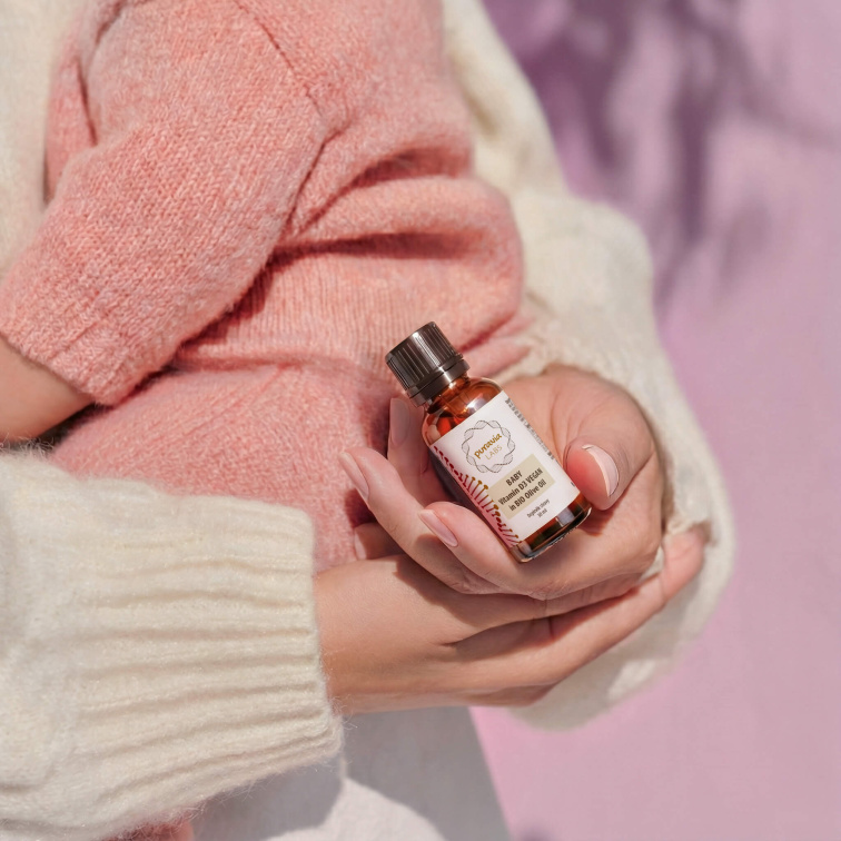 Vitamín D3 VEGAN pre deti v olivovom oleji, 30 ml