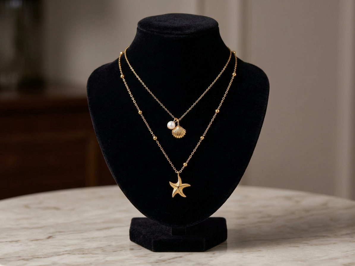 Dvojitý náhrdelník SEA CHARM Gold