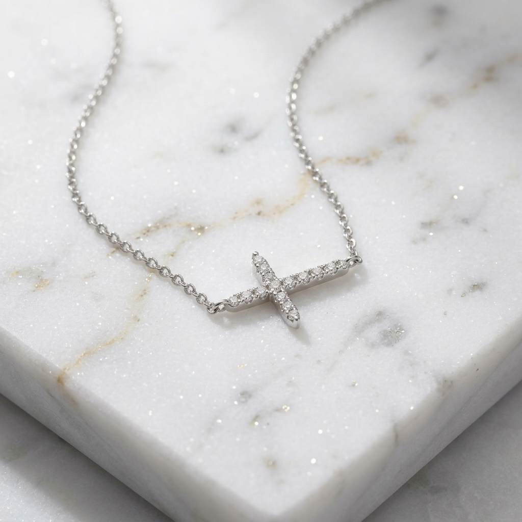 Náhrdelník CROSSES se Zirkony Silver
