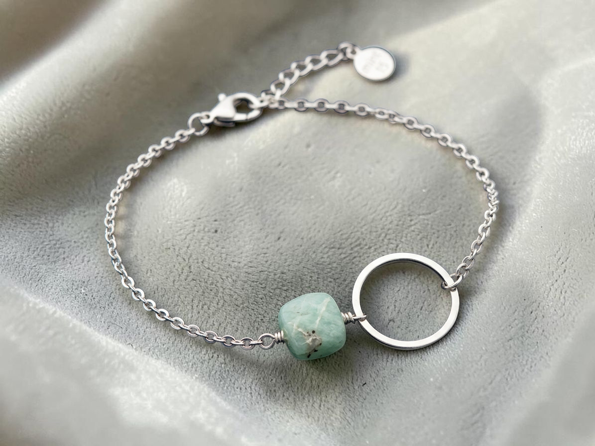 Náramek KARMA s Amazonitem Silver