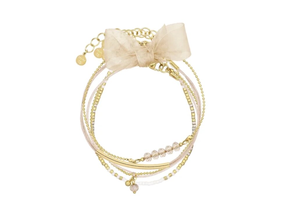 Set náramků WHITE & NATURAL Gold