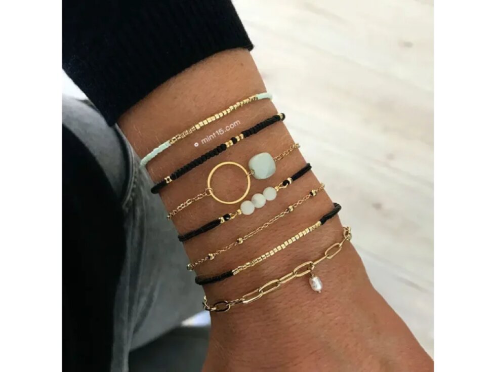Náramek KARMA s Amazonitem Gold