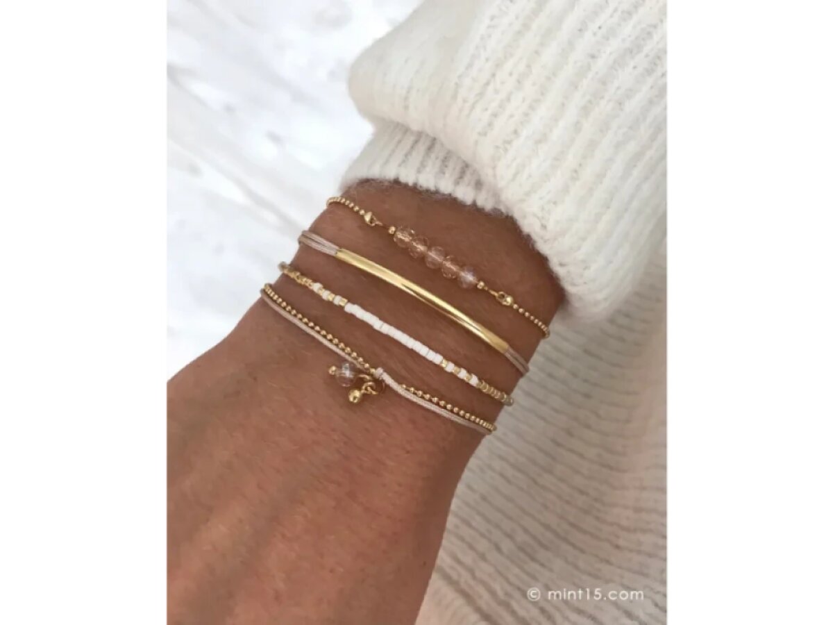 Set náramků WHITE & NATURAL Gold