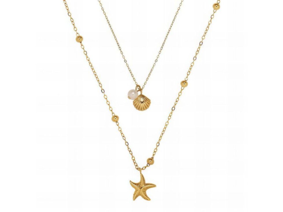 Dvojitý náhrdelník SEA CHARM Gold