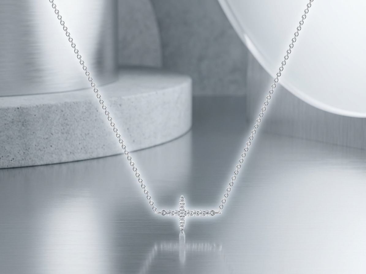 Náhrdelník CROSSES se Zirkony Silver