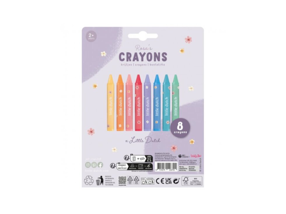 Little Dutch Voskovky 8 ks Rosa