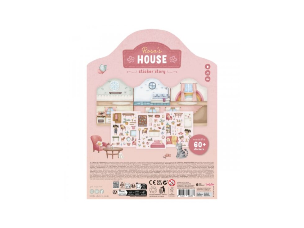 Little Dutch Knižka so samolepkami Dom Rosa