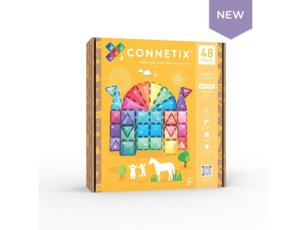 Connetix magnetická stavebnica - Glitter Castle Pack 48 ks