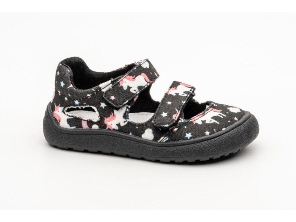 Protetika - Chlapčenské barefoot sandálky TAFI BLACK UNI