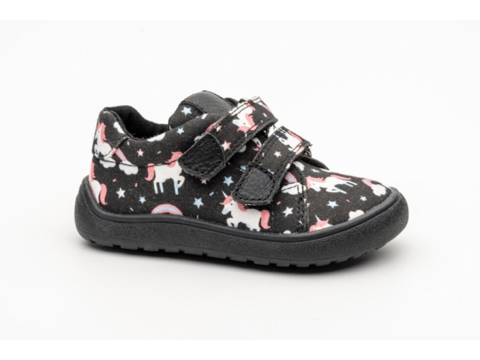 Protetika - Detské prechodné barefoot topánky KORO BLACK UNI