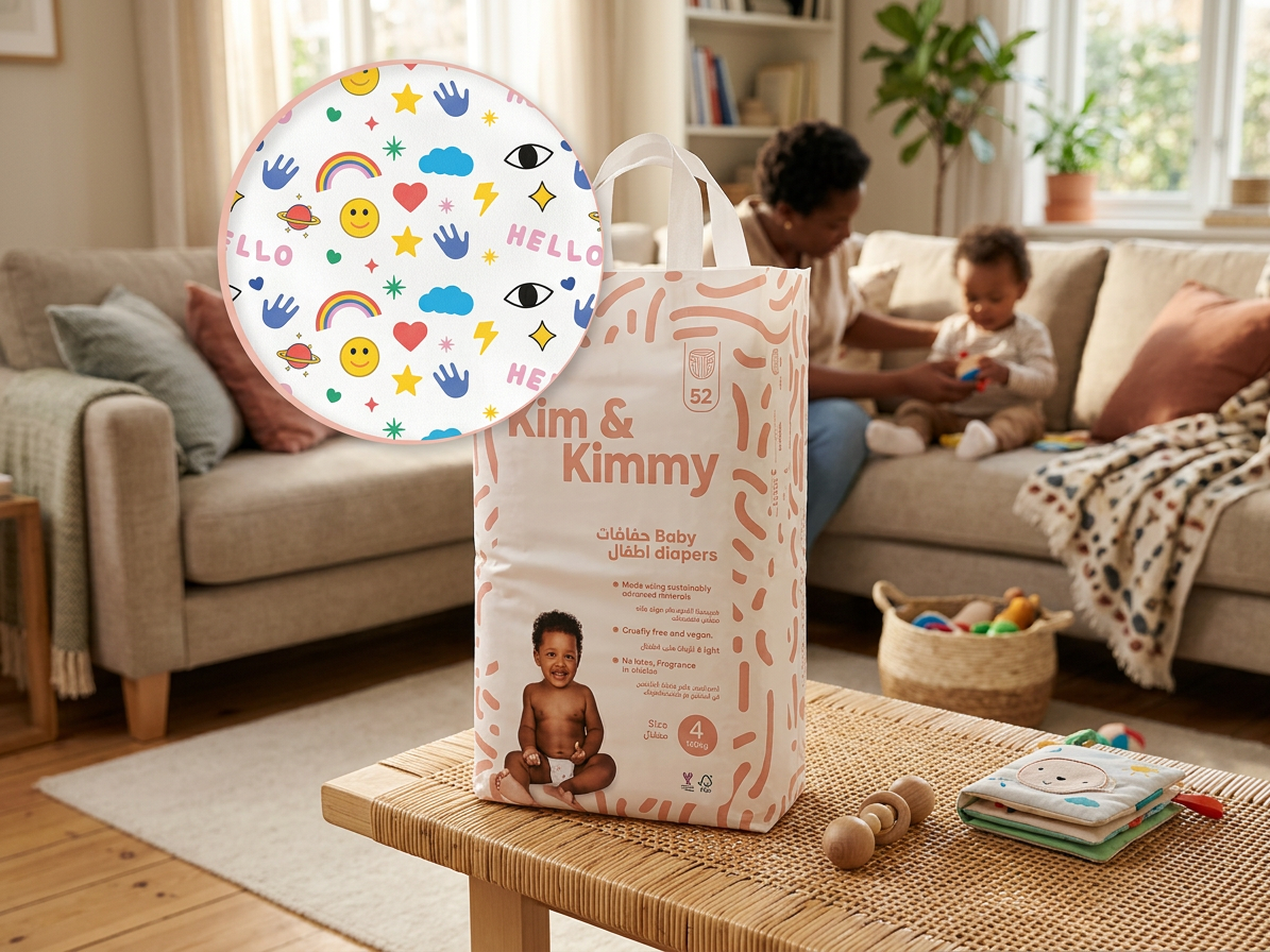 Kim & Kimmy - Jednorázové detské plienky Veľkosť 4 (9 - 14kg) - 52 ks
