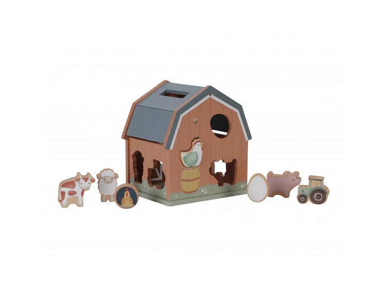 Little Dutch Domček s vkladacími tvarmi drevený Farma