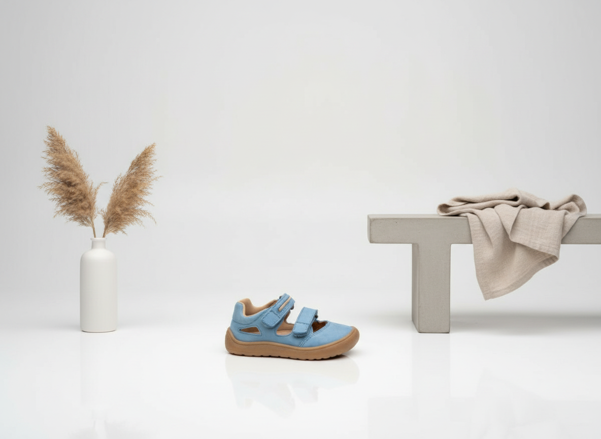 Protetika - Detské chlapčenské barefoot sandálky NERY BLUE