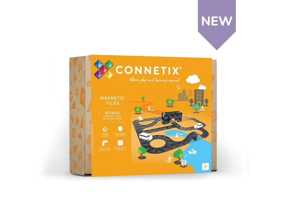 Connetix magnetická stavebnica - Creative roads pack 48 ks