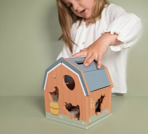 Little Dutch Domček s vkladacími tvarmi drevený Farma