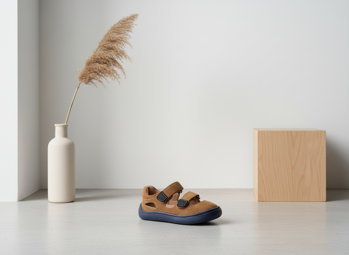 Protetika - Chlapčenské barefoot sandálky TERY BROWN