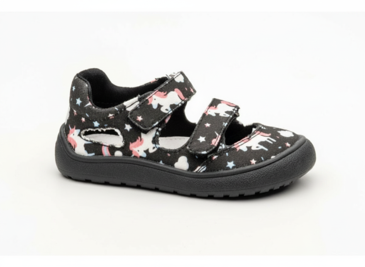 Protetika - Chlapčenské barefoot sandálky TAFI BLACK UNI