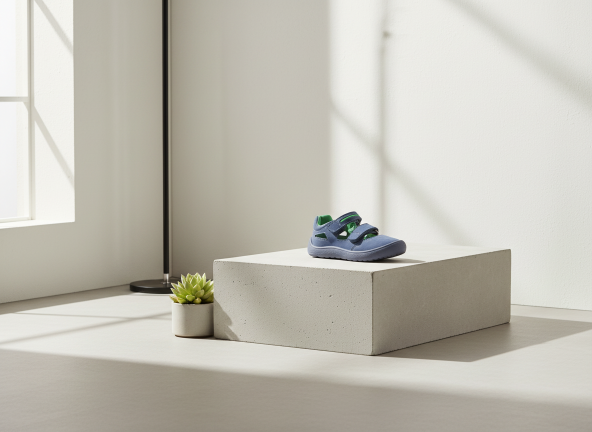 Protetika - Detské chlapčenské barefoot sandálky NERY DENIM