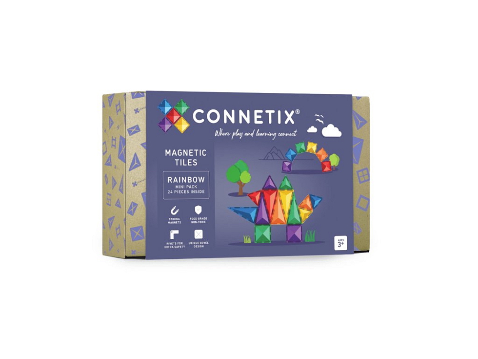 Connetix magnetická stavebnica - Rainbow mini pack 24 kusov