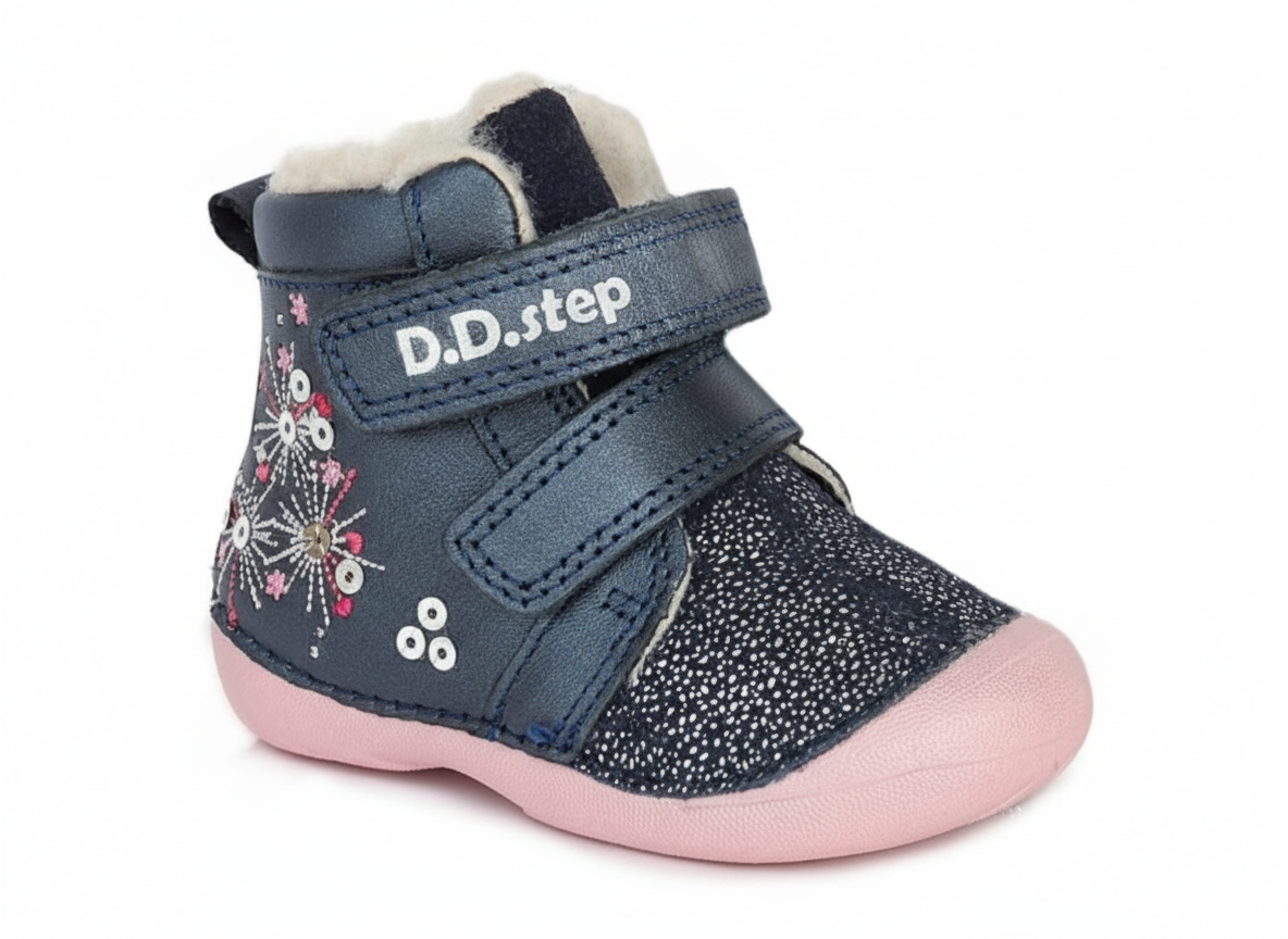 D.D. Step - Detské zimné topánky Firework - Royal Blue veľ. 20