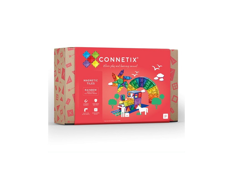 Connetix magnetická stavebnica - Rainbow Mega Pack 212 kusov