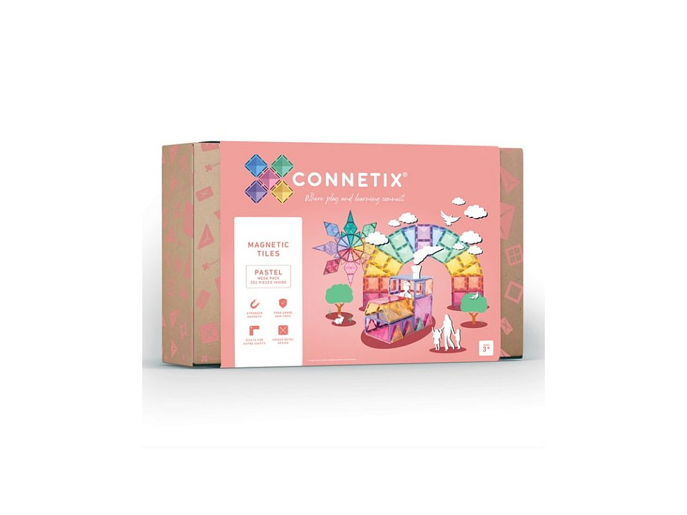 Connetix magnetická stavebnica - Pastel Mega Pack 202 kusov