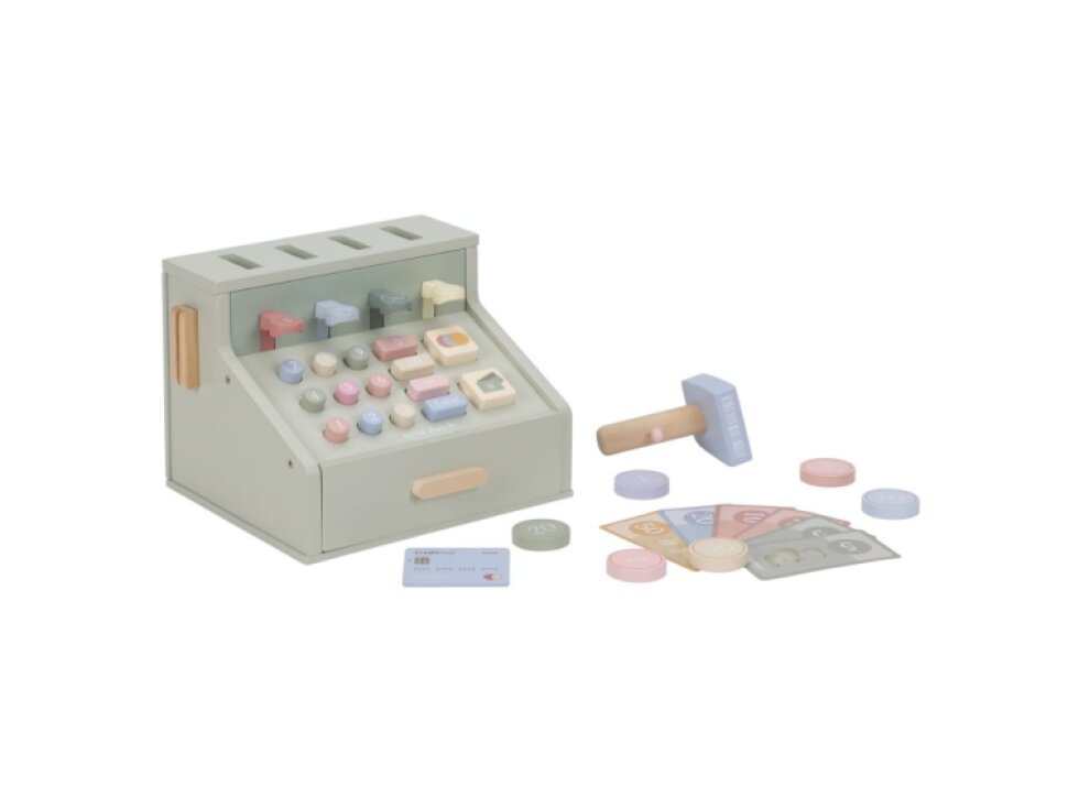 Little Dutch Pokladňa so skenerom a čítačkou kariet drevená