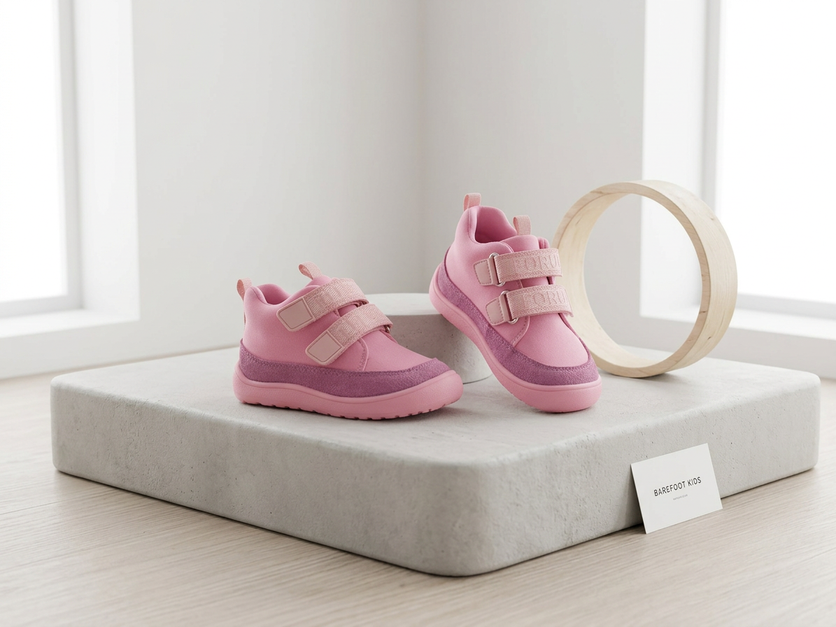 Protetika - Detské prechodné barefoot topánky ROS PINK