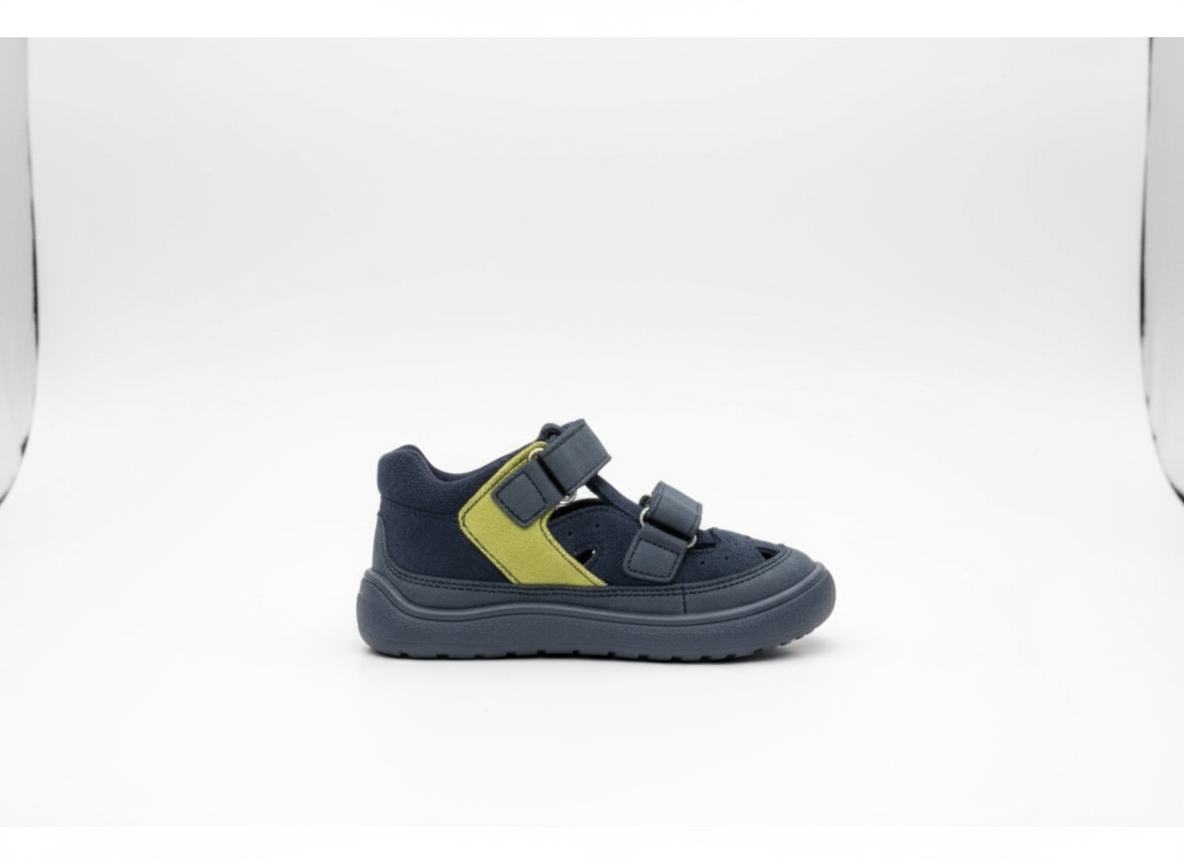 Protetika - Detské chlapčenské barefoot sandálky ALF NAVY