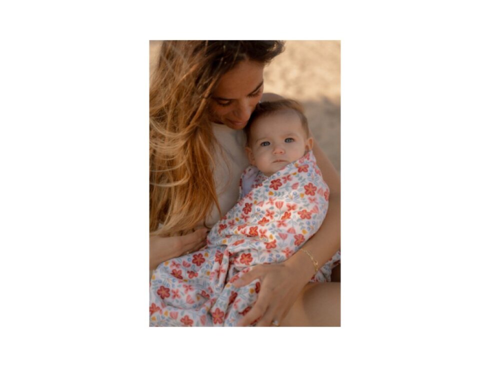 Little Dutch Plážová osuška 120x60 cm Sunny Flowers