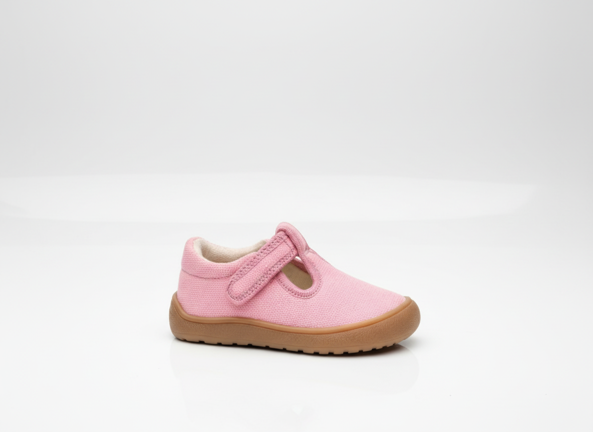 Protetika - Detské dievčenské barefoot topánky KIRBY OLD PINK