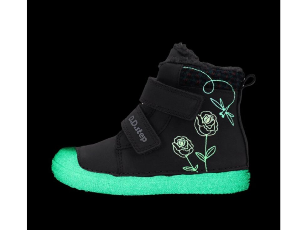 D.D. Step - Detské zimné topánky W049-52654B Dark Grey