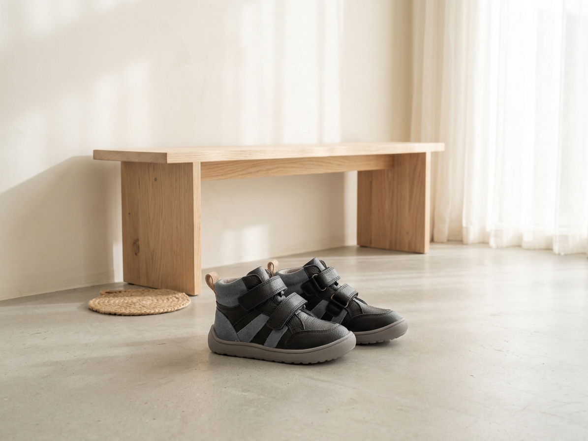 Protetika - Detské prechodné barefoot topánky KIRK BLACK